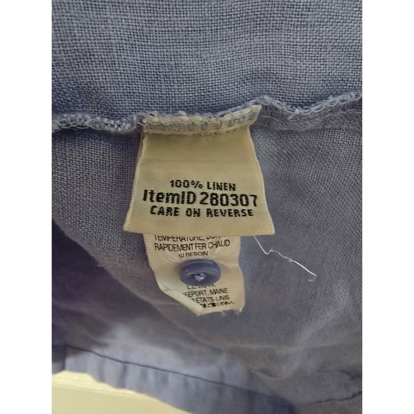 Ll Bean Linen Blue Sleeveless Dress Size 6 - Picture 4 of 5